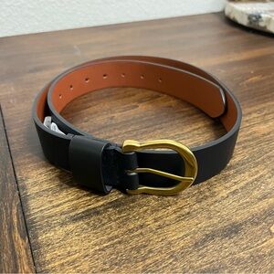 Women’s Black Belt with Gold Buckle